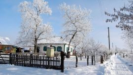 Пейзаж Зима Деревня