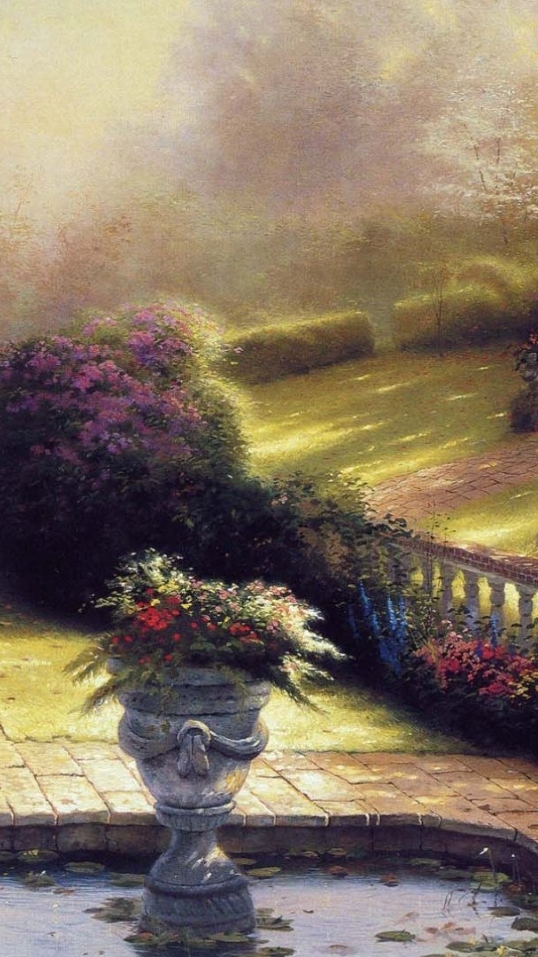 Цветочный пруд 22 глава. Картины Кинкейда цветы.