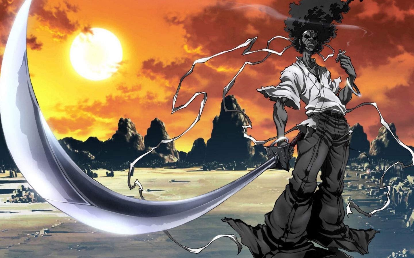 Картинка Afro Samurai - 1440x900 (Широкоформатные) .