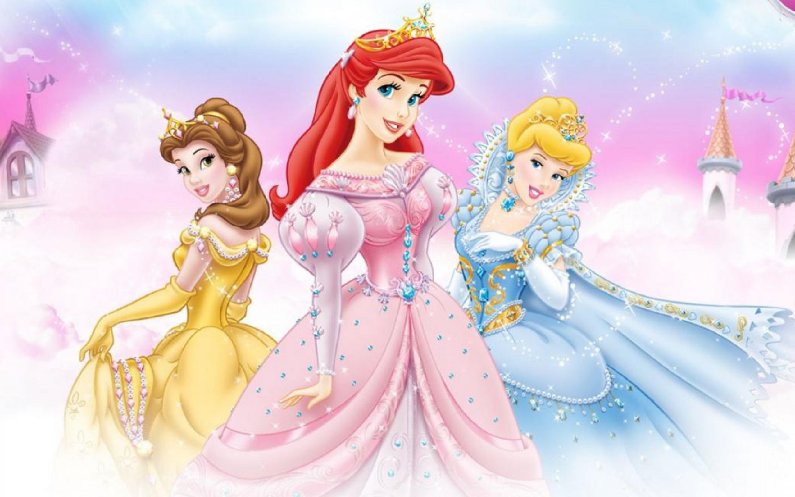 Сайт принцессы. Ариэль Белль и Золушка. Принцессы Золушка Ариэль. Три принцессы. Принцесски.