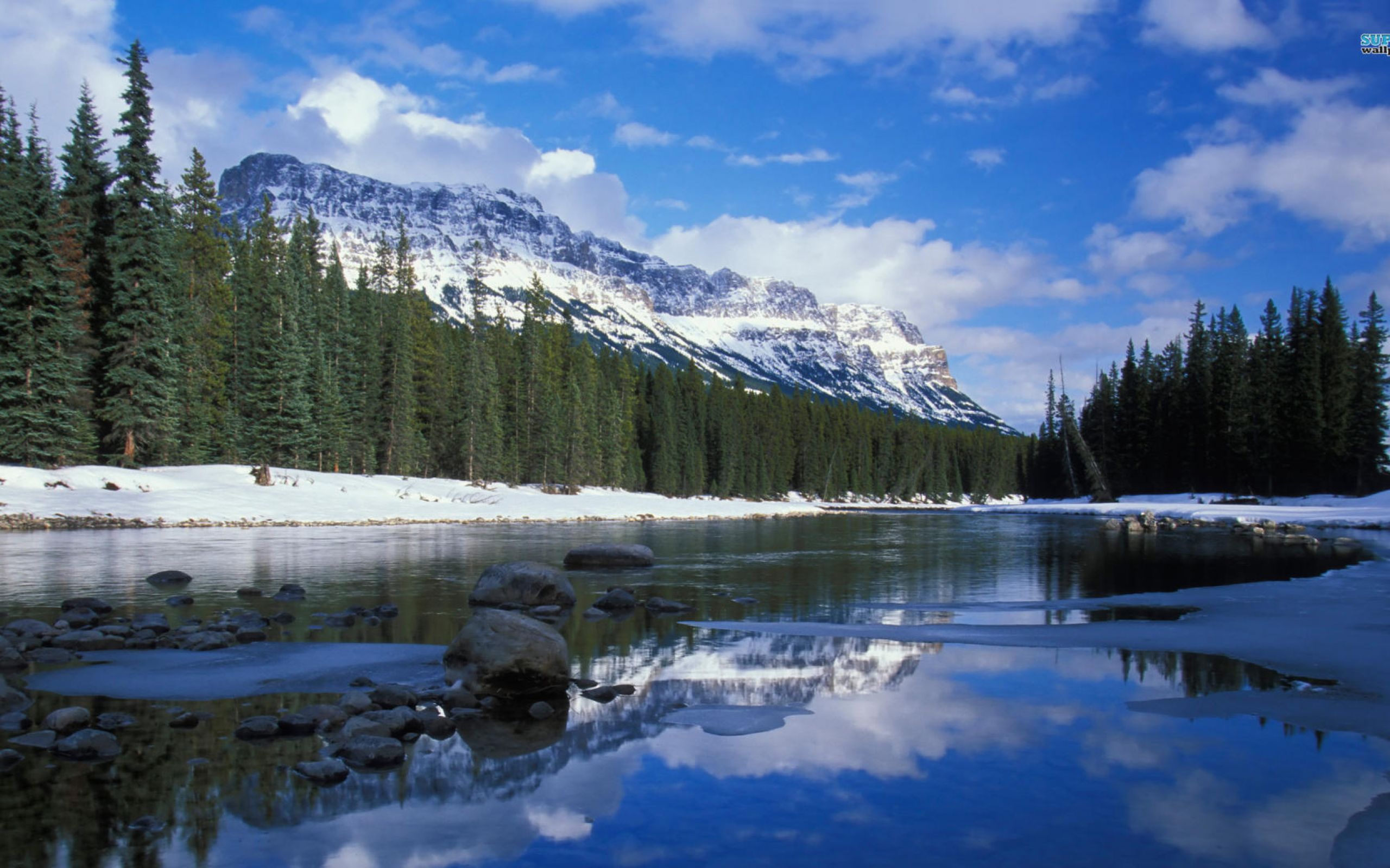 Кучерлинское озеро Алтай. Река БОУ Канада. Bow River and Castle Mountain, Alberta, Canada, Канада. Природа Северной Канады.