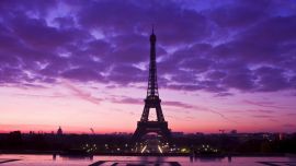 Eiffel Tower Purple